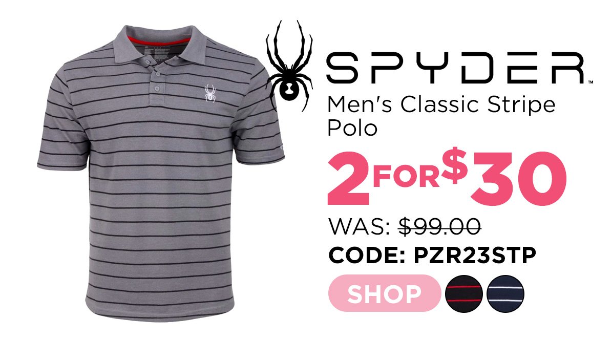 Spyder Men's Classic Stripe Logo Polo