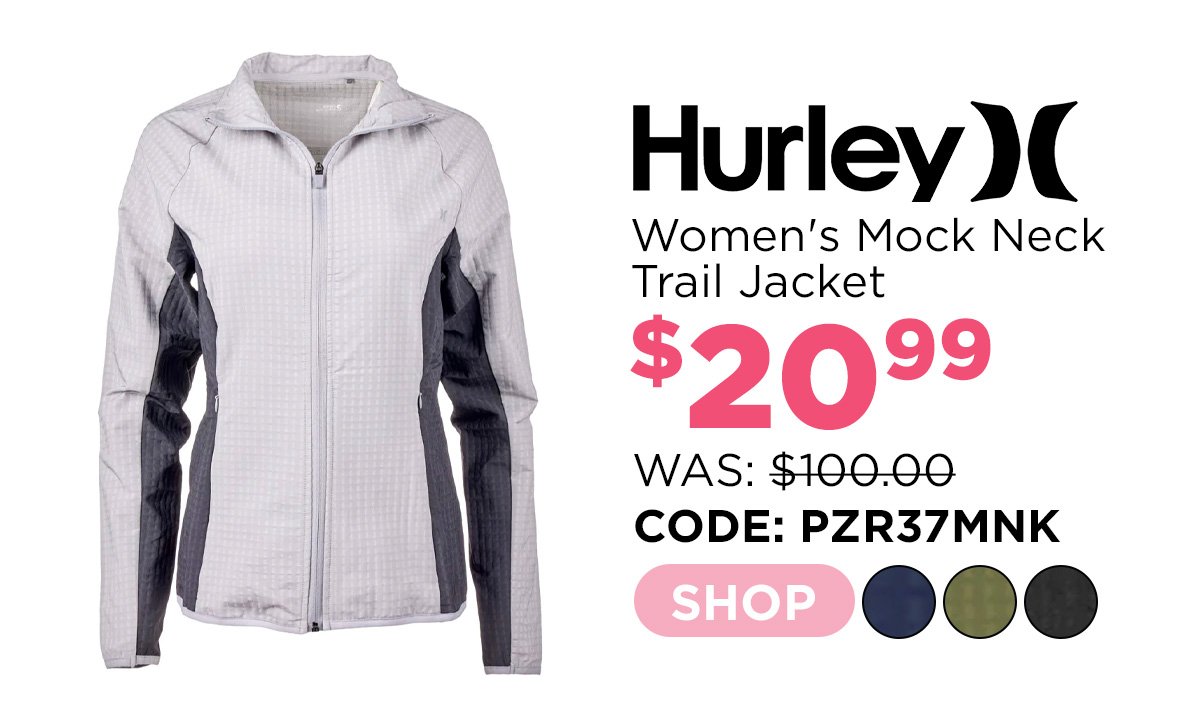 Hurley Women's Mock Neck Trail Jacket