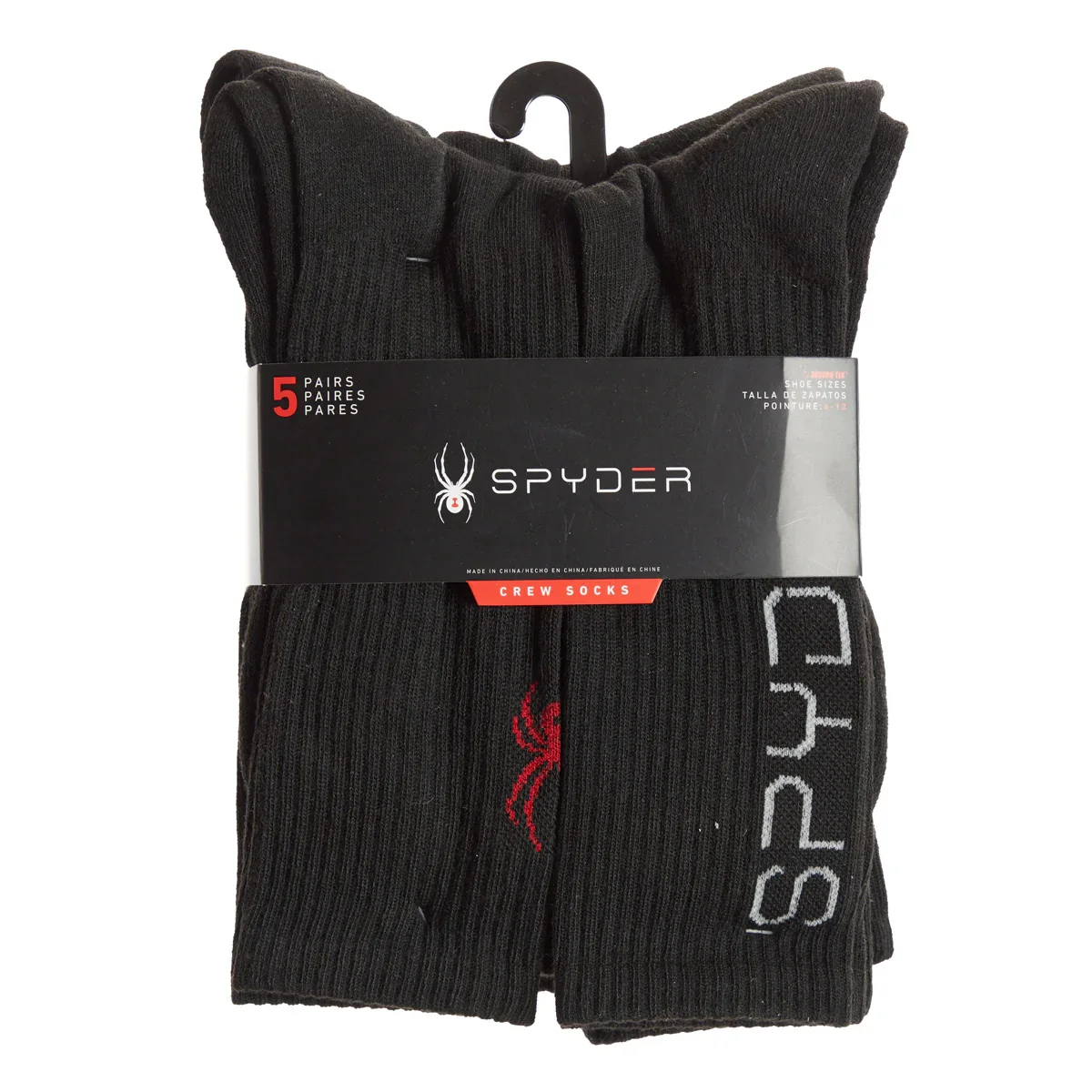 Image of Spyder Men's 5 Pack Stripe Crew Socks