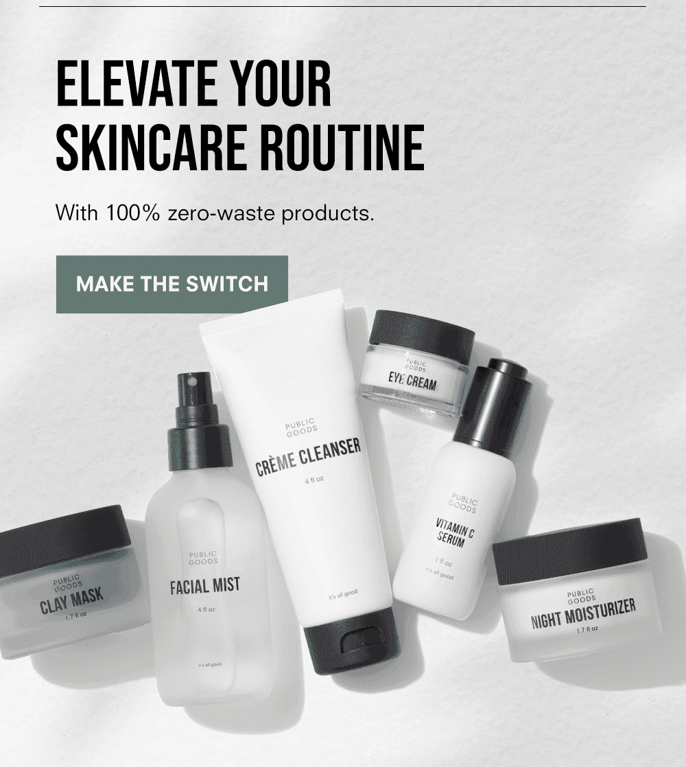 Elevate your skincare routine with 100% zero-waste products. Make The Switch