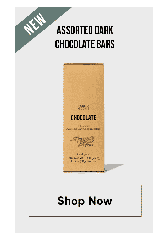 New Assorted Dark Chocolate Bars. Shop Now