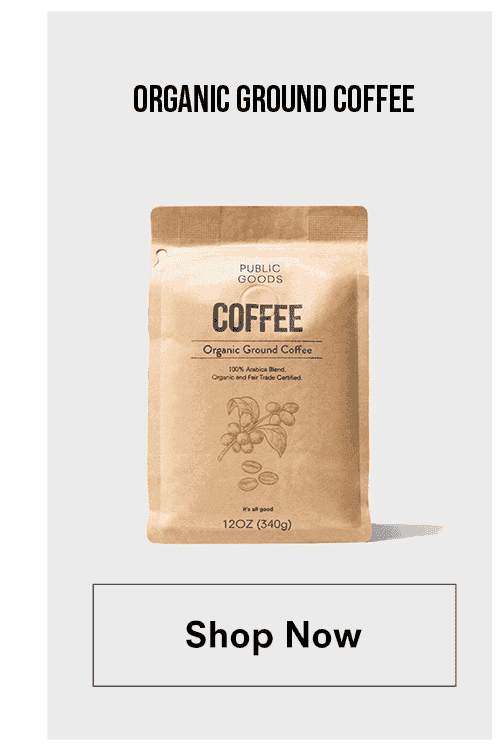 Organic Ground Coffee. Shop Now