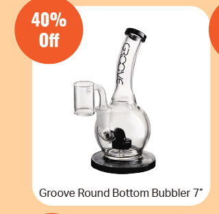 Groove Round Bottom Bubbler 7 Inches