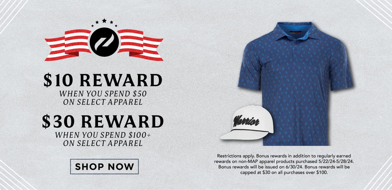 Earn Bonus Rewards On Select Apparel