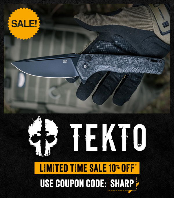 Take 10% Off Tekto Knives w/ Code SHARP