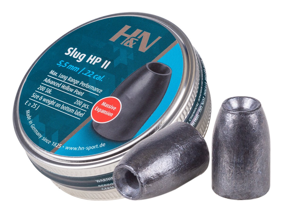 H&N Slug HP II, .218 Cal, 25 Grains