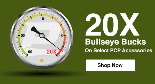 20X Bullseye Bucks on Select PCP Accessories