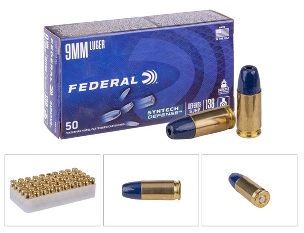 Federal 9mm Luger Syntech Defense, 138gr, 50ct