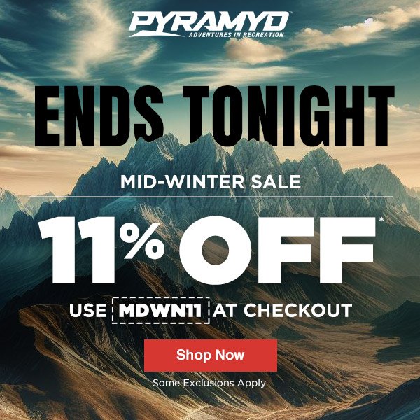 This Mid-Winter Sale Ends Tonight!