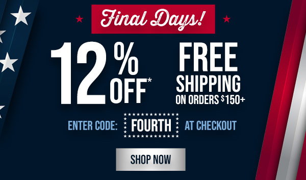 This is it! Sale Ends Tomorrow! 12% Off With Code FOURTH