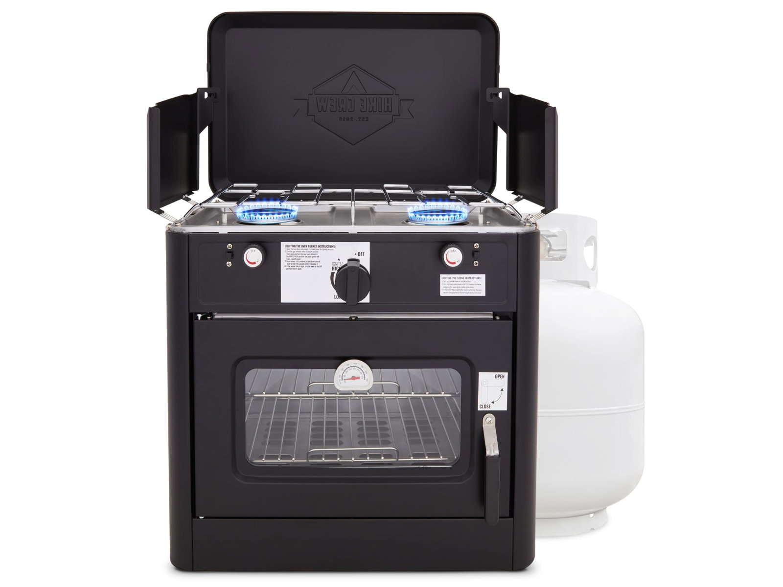 Hike Crew 2-in-1 Propane Stove & Oven with Grill