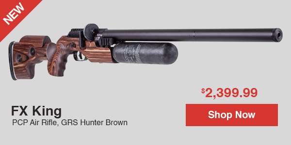 FX King PCP Air Rifle, GRS Hunter Brown