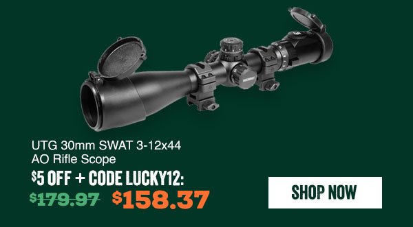 UTG 30mm SWAT 3-12x44 AO Rifle Scope