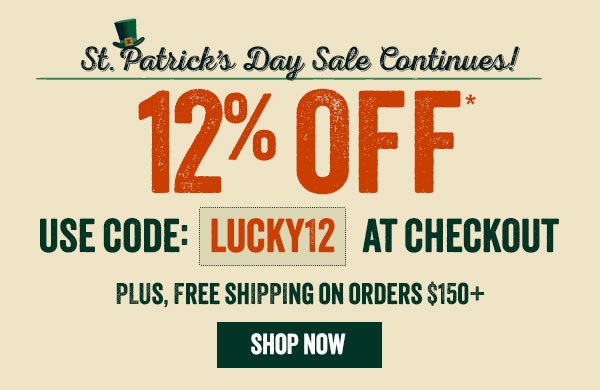 Shop the St. Patrick's Day Sale Now