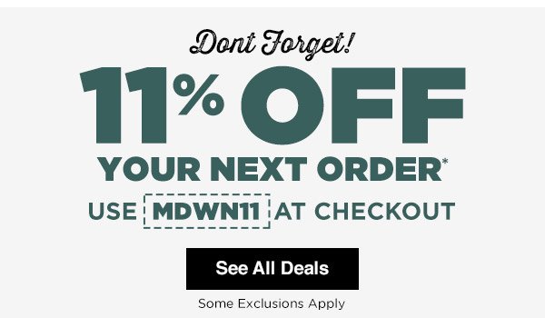 Mid-Winter Sale Continues! 11&#37; Off w/ Code MDWN11