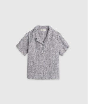 100% European Linen Short Sleeve Camp Shirt