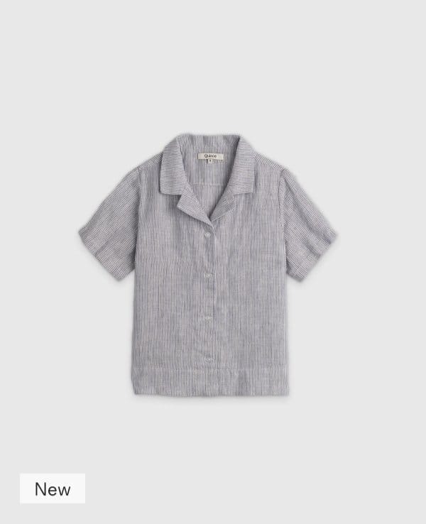 100% European Linen Short Sleeve Camp Shirt