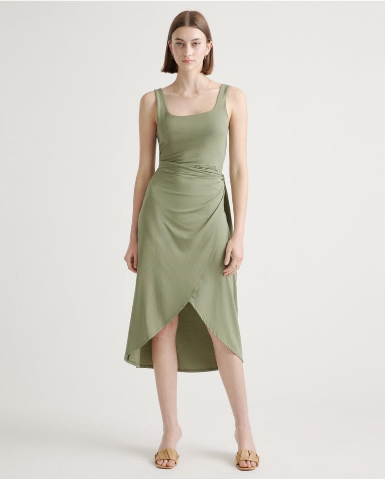 Tencel Jersey Side Tie Midi Dress