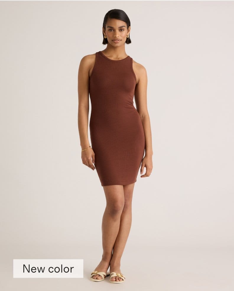 Tencel Rib Knit Sleeveless Mini Dress