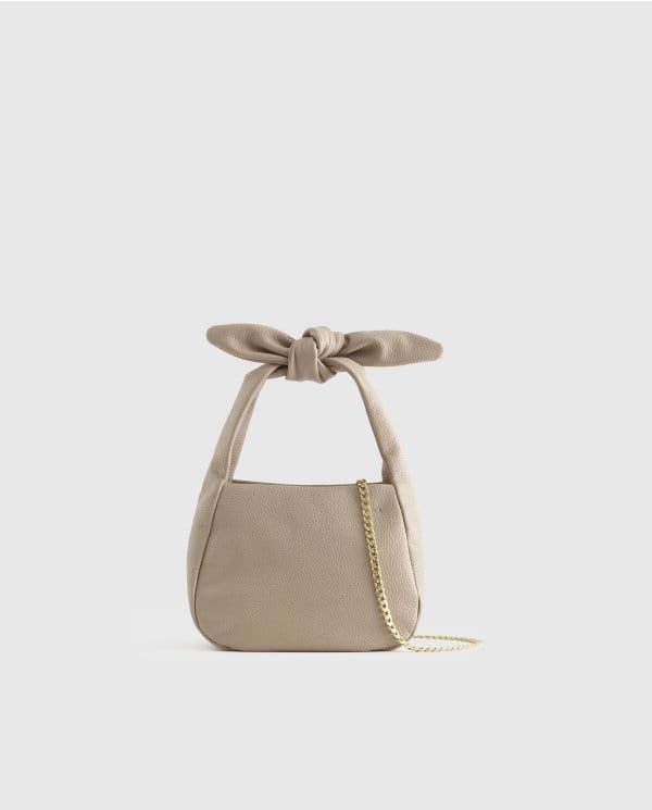 Italian Leather Mini Bow Bag