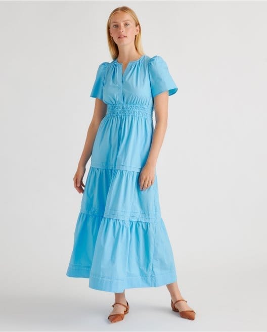 100% Organic Cotton Tiered Maxi Dress