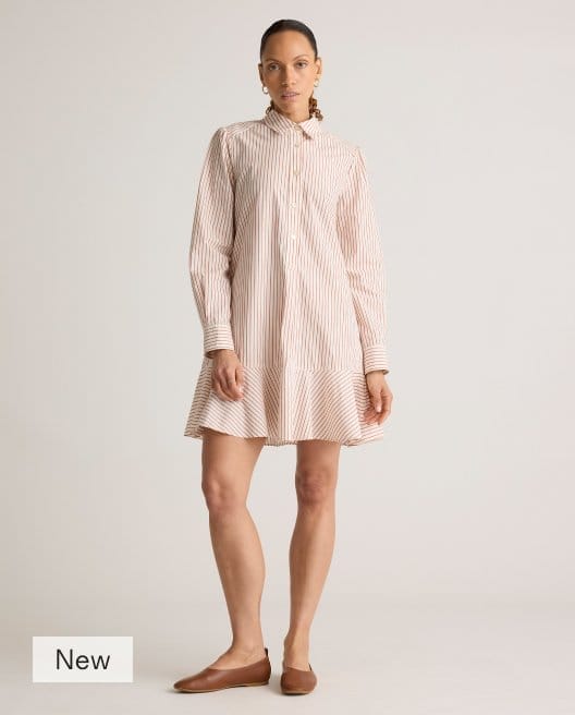 100% Organic Cotton Drop Waist Shirt Dress