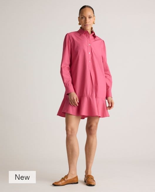 100% Organic Cotton Drop Waist Shirt Dress