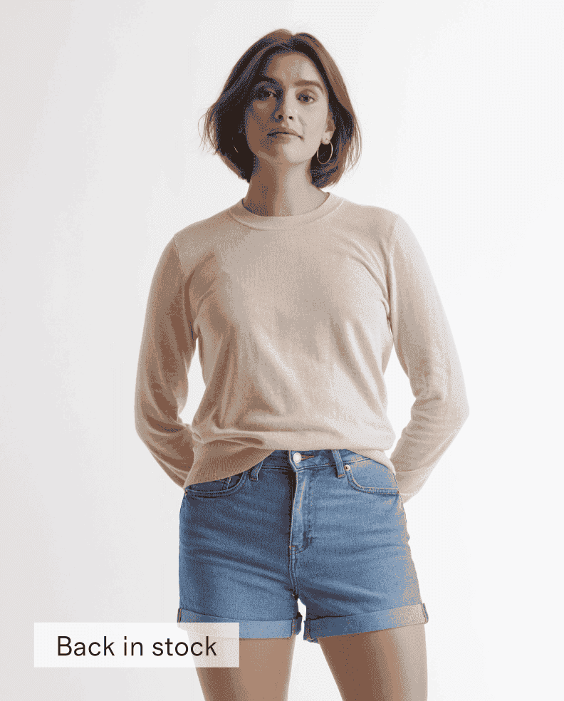 Lightweight Cotton Cashmere Crew Sweater