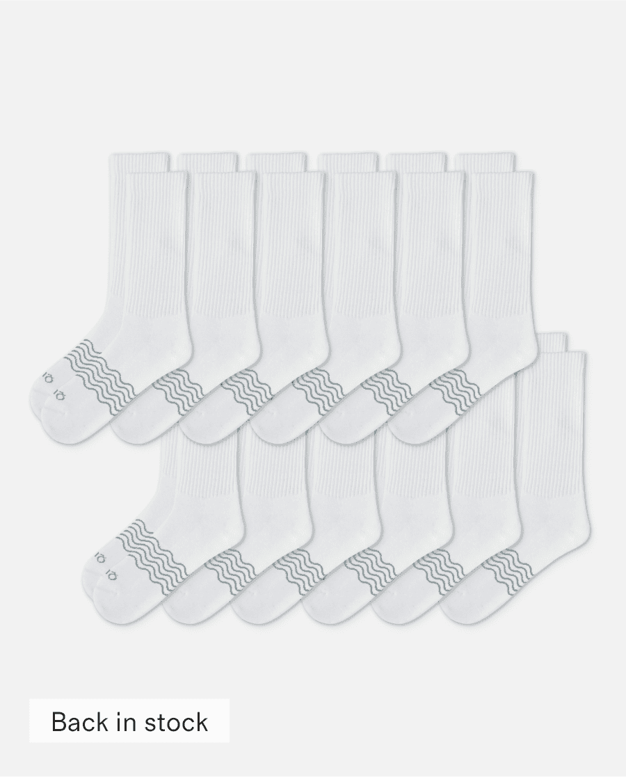 Everyday Cotton Solid Crew Socks (12-pack)