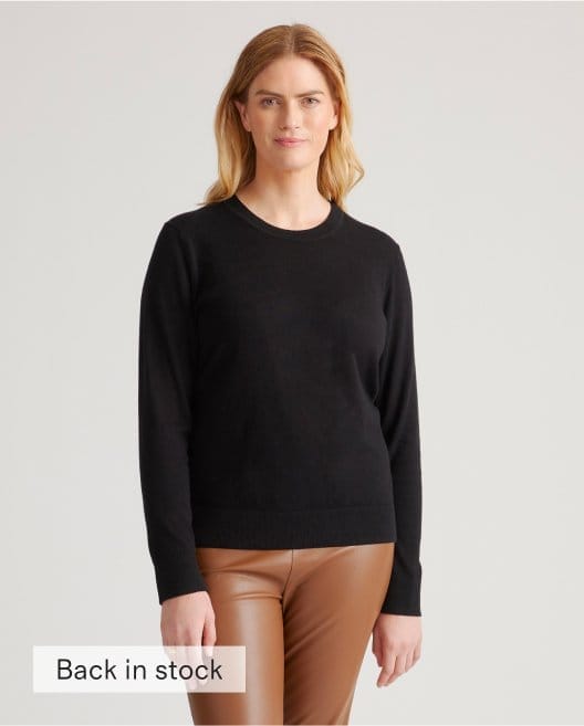 Lightweight Cotton Cashmere Crew Sweater