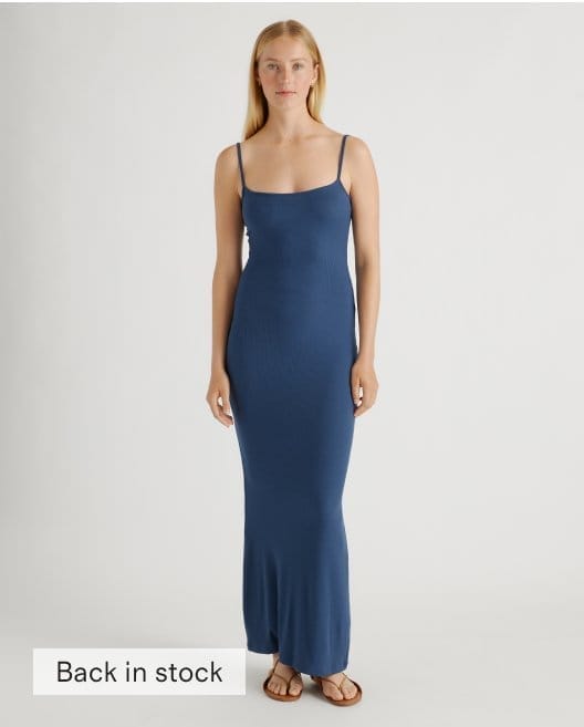 Tencel Rib Knit Maxi Slip Dress