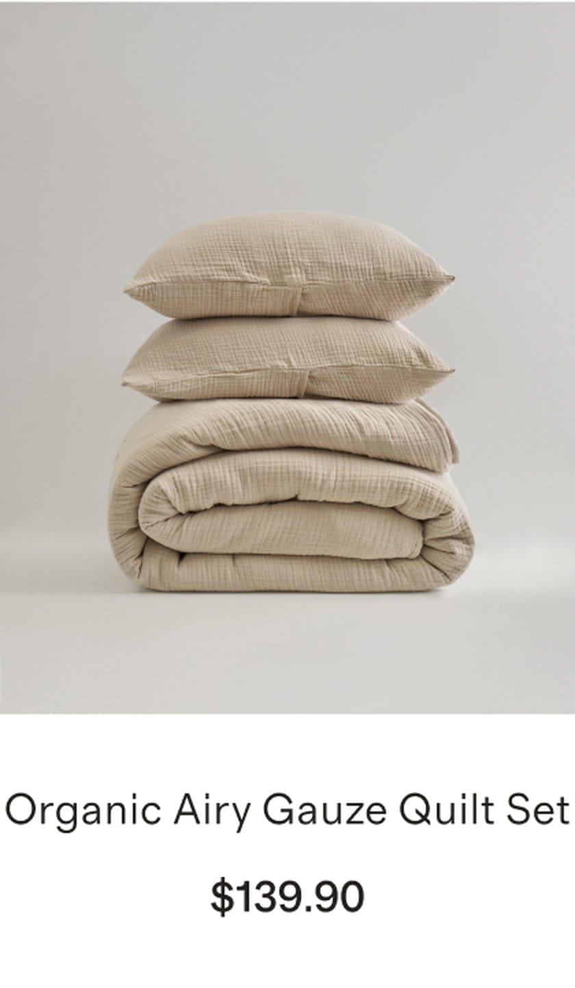 Organic Airy Gauze Quilt Set