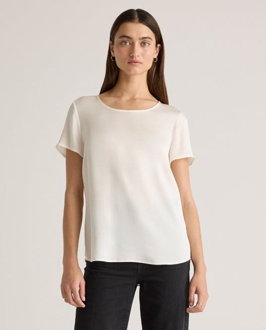 Washable Stretch Silk Tee