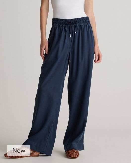 Vintage Wash Tencel Wide Leg Pant