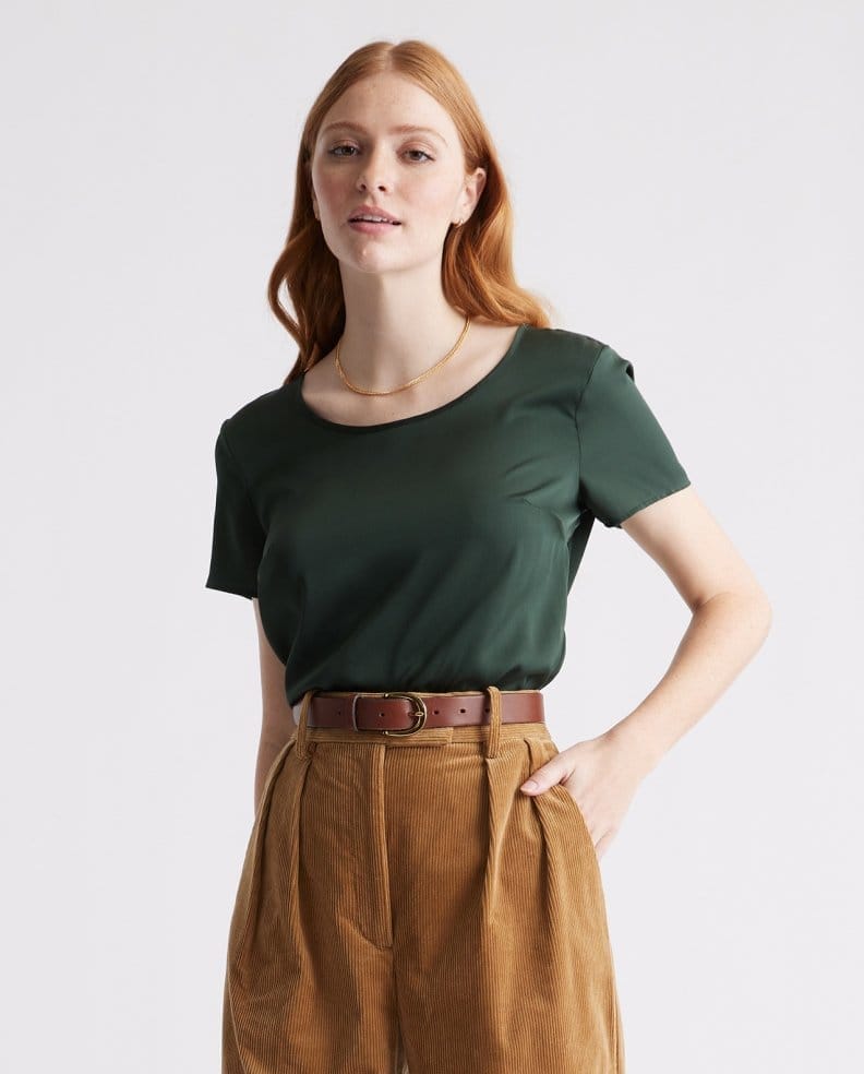 Washable Stretch Silk Tee