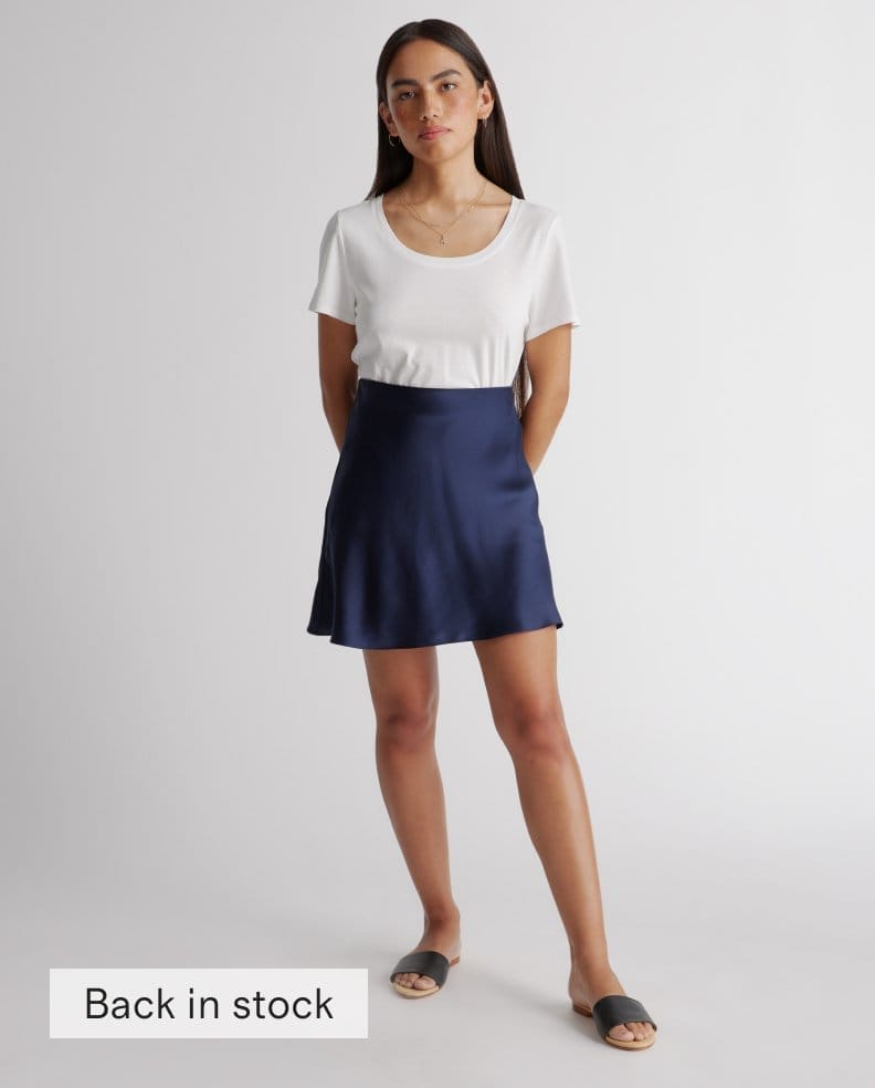 100% Washable Silk Mini Skirt