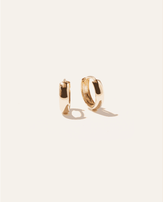 14k Gold 12mm Bold Hoops