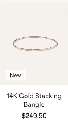 14K Gold Stacking Bangle