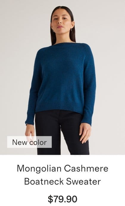 Mongolian Cashmere Boatneck Sweater