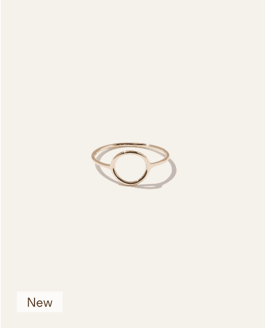 14k Gold Circle Ring