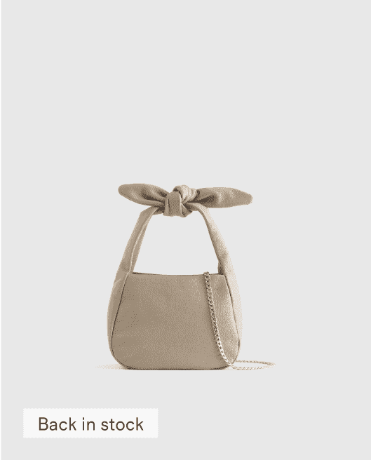 Italian Leather Mini Bow Bag