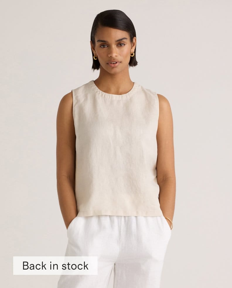 100% European Linen Tank