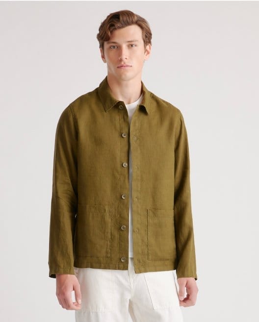 100% European Linen Shirt Jacket