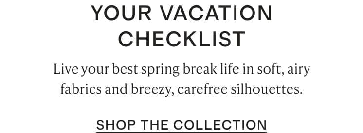 YOUR VACATION CHECKLIST