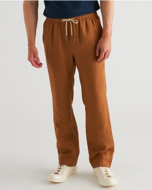 100% European Linen Drawstring Beach Pant