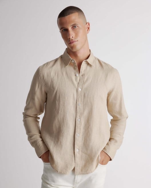 100% European Linen Long Sleeve Shirt