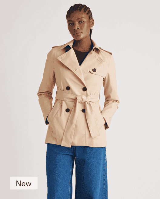 Comfort Stretch Short Trench Coat