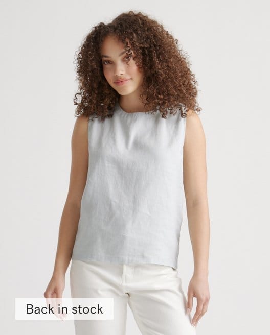 100% European Linen Tank