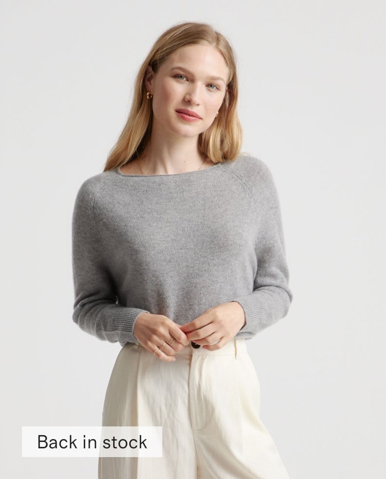 Mongolian Cashmere Boatneck Sweater