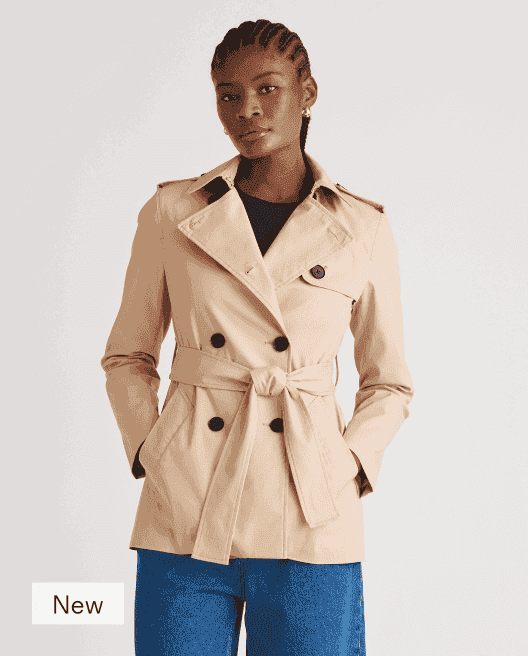 Comfort Stretch Short Trench Coat